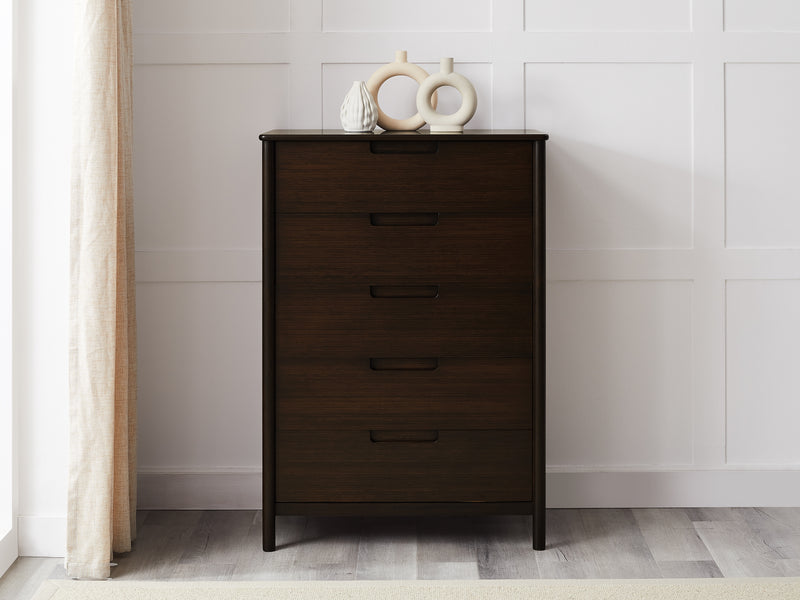 Weston 5 Drawer Chest in Black Walnut by Greenington