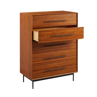 Taylor 5 Drawer Chest in Amber by Greenington