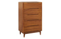 Currant 5 Drawer Chest in Amber by Greenington