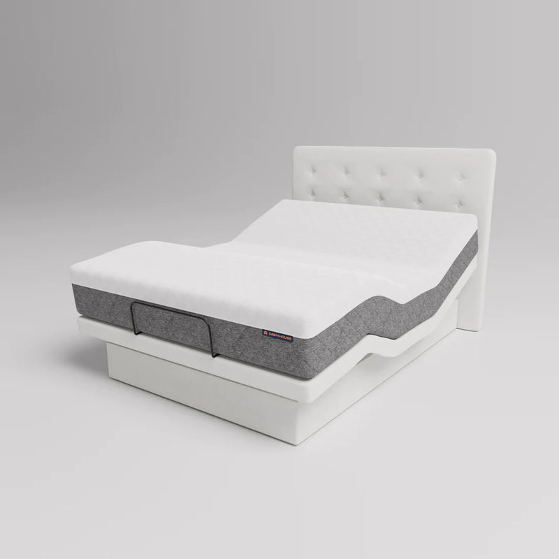 Ergomotion Dawn House Adjustable Base with Headboard in Ivory